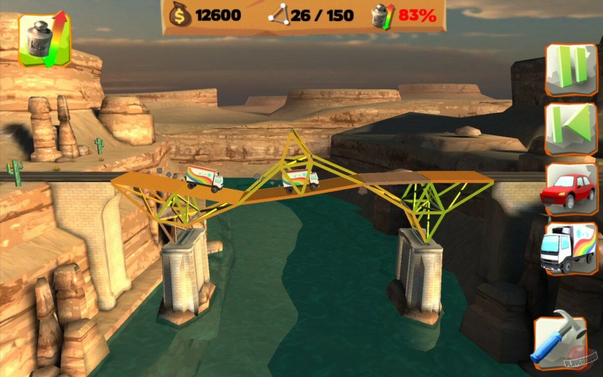 скачать взломанный bridge constructor playground 